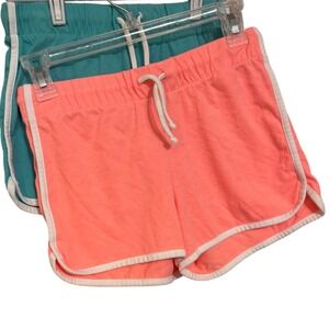 Old Navy Girls Shorts Turquoise &‎ Salmon-Drawstring Elastic Waist XL 2 items